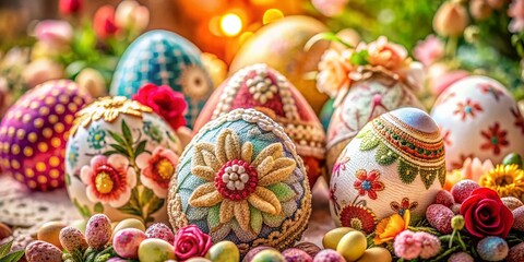 Vibrant Macro Photography of Easter Costumes and Decorations for Unique Spring Celebrations