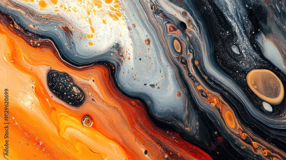 Poster abstract art with flowing paint. perfect for websites, social media, or any design project that requ