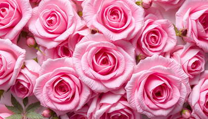Fototapeta premium Rose floral pattern with beautiful little element isolated with white highlights, png