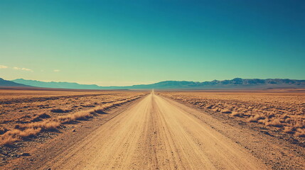 Endless Horizons of Desert Roads and Open Skies