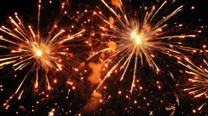 Fototapeta premium Fireworks light up the night sky