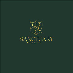 SR feminine unique luxury weddings jewelry logo design