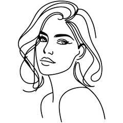 Silhouette portrait of beautiful woman