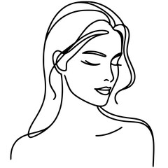 Silhouette portrait of beautiful woman