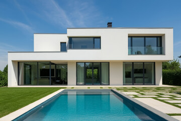 Luxury modern house with pool, High-end real estate, family resorts, villa projects with infinity pools