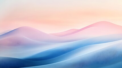 2. **An ethereal landscape with smooth, flowing shapes and gentle gradients, illuminated by a soft, diffused light that enhances the sense of spaciousness.