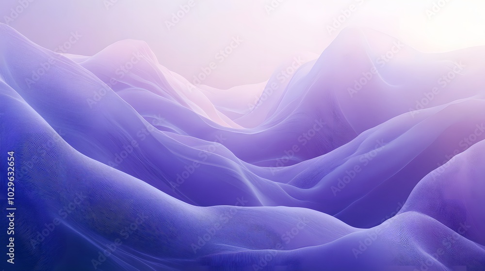 Poster 2. **an ethereal landscape with smooth, flowing shapes and gentle gradients, illuminated by a soft, 