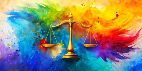 Artistic Libra zodiac design featuring dynamic brush strokes, perfect for astrology enthusiasts seeking unique decor that beautifully represents charm and balance in their space.