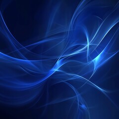 Abstract blue waves creating a dynamic and fluid background.