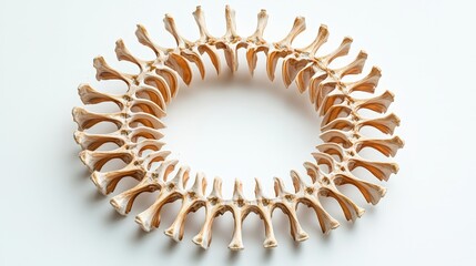 Obraz premium Structural Elegance of Ulex europaeus Cytoskeleton in Circular Arrangement from Top-Down Perspective on White Background