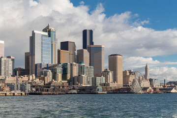 Fototapeta premium city skyline, Seattle City in Washington State