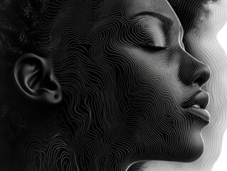 Contemplative Silhouette of Woman