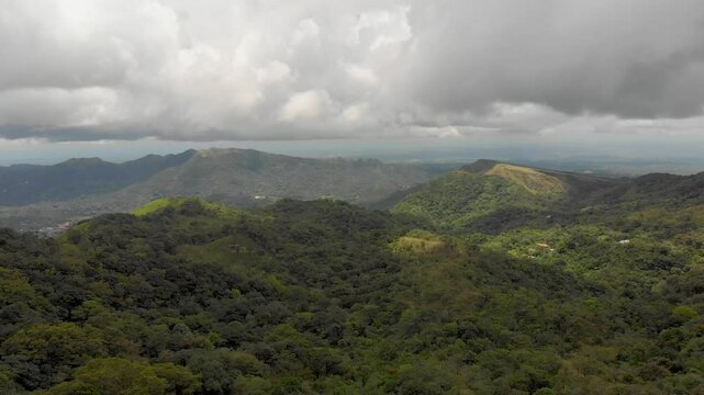 clouds over the mountains Drone Valle de Anton