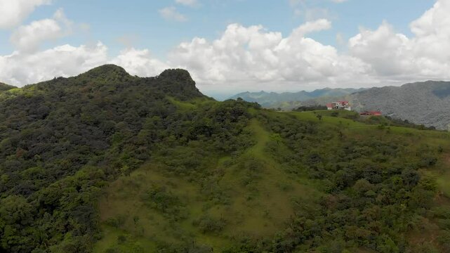 clouds over the mountains Drone Valle de Anton