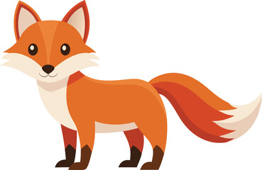 Baby Fox Animal isolated flat vector illustration.