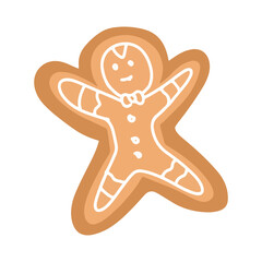 popular ginger bread or christmas cookies isolated on white background