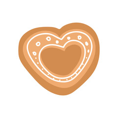 popular ginger bread or christmas cookies isolated on white background