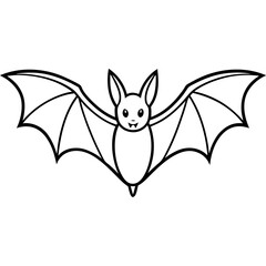 bat with wings silhouette vector image