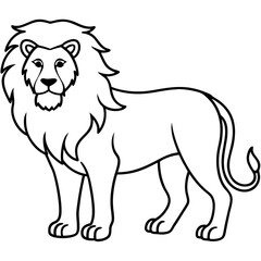 lion cartoon isolated on white