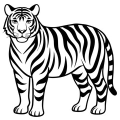 tiger cartoon isolated on white