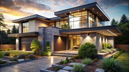 Obraz premium Designing secure homes that prioritize safety and comfort, showcasing architectural photography to highlight innovative spaces that blend functionality with aesthetic appeal.