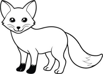Baby Fox Animal isolated flat vector illustration.