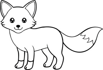 Baby Fox Animal isolated flat vector illustration.