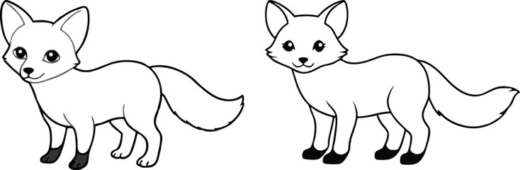 Baby Fox Animal isolated flat vector illustration.