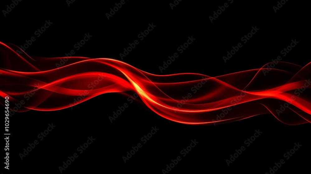 Aufkleber smooth modern red abstract wave background with swirling design, featuring elegant curves and dynami