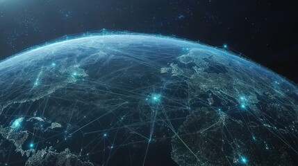 A Digital Network Depicting Global Connectivity