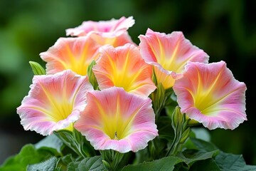 Fototapeta premium Rare Ipomoea with dual-tone petals, fading from pink to yellow