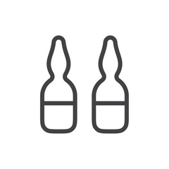 ampoule icon Thin outline art symbol