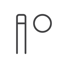 Billiard icon Thin outline art symbol