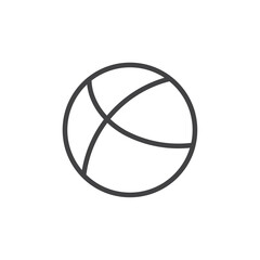 Bocce ball icon Thin outline art symbol