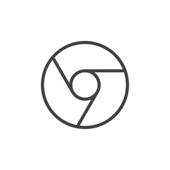 Capture icon Thin outline art symbol