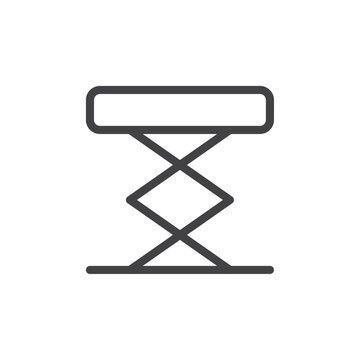 Car lifter icon Thin outline art symbol