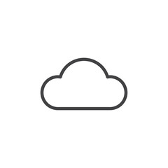 Cloud icon Thin outline art symbol