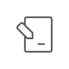 Obraz premium Contract icon Thin outline art symbol