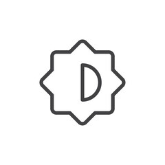 Contrass icon Thin outline art symbol