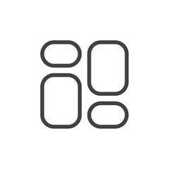 Dashboard icon Thin outline art symbol