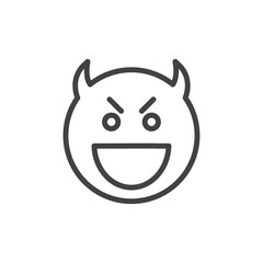 Devil icon Thin outline art symbol