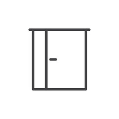 Door icon Thin outline art symbol