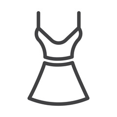 Dress icon Thin outline art symbol