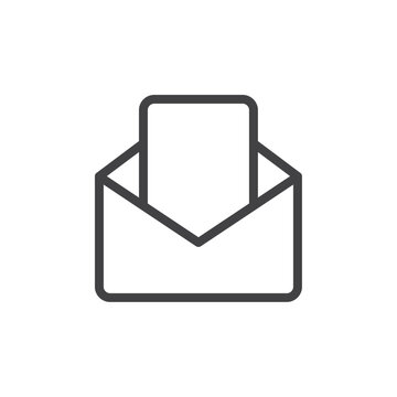 recommend clip art: Envelope icon Thin outline art symbol