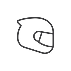 Helmet icon Thin outline art symbol