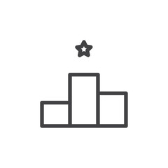 Leaderboard icon Thin outline art symbol