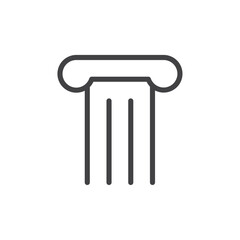 Pillar icon Thin outline art symbol