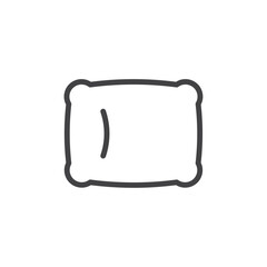 Pillow icon Thin outline art symbol