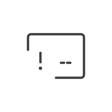 recommend clip art: Payment error icon Thin outline art symbol