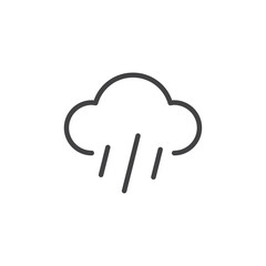 Rain icon Thin outline art symbol